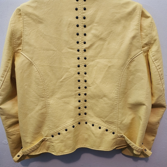 COLLEEN LOPEZ Purple Faux Leather Moto Jacket - Picture 5 of 14